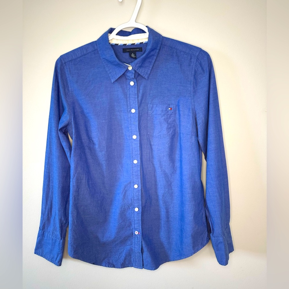 Tommy Hilfiger Blue Casual Button Down Shirt